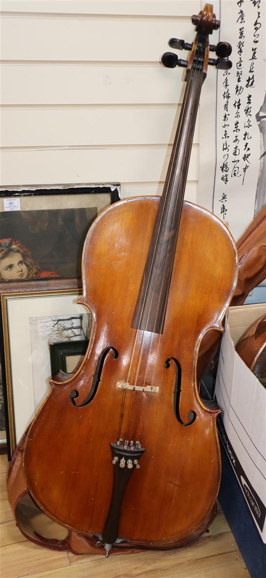 A cello and bow